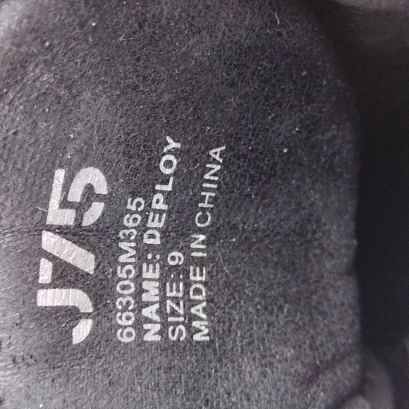 J75 by Jump Deploy Brown Faux Leather Canvas Round Cap Toe Lace Up Combat Boot - Picture 12 of 16